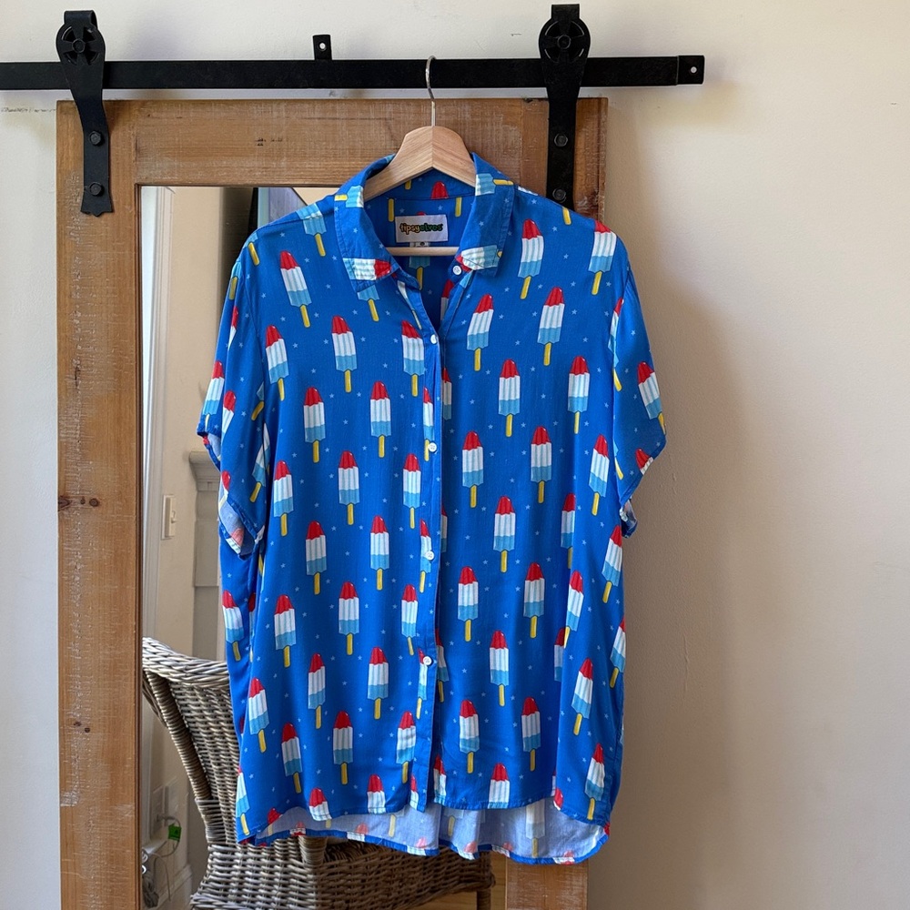 Tipsy Elves Grand Finale Button Down Shirt Size XXL